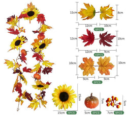 Halloween simulation sunflower maple leaf vine