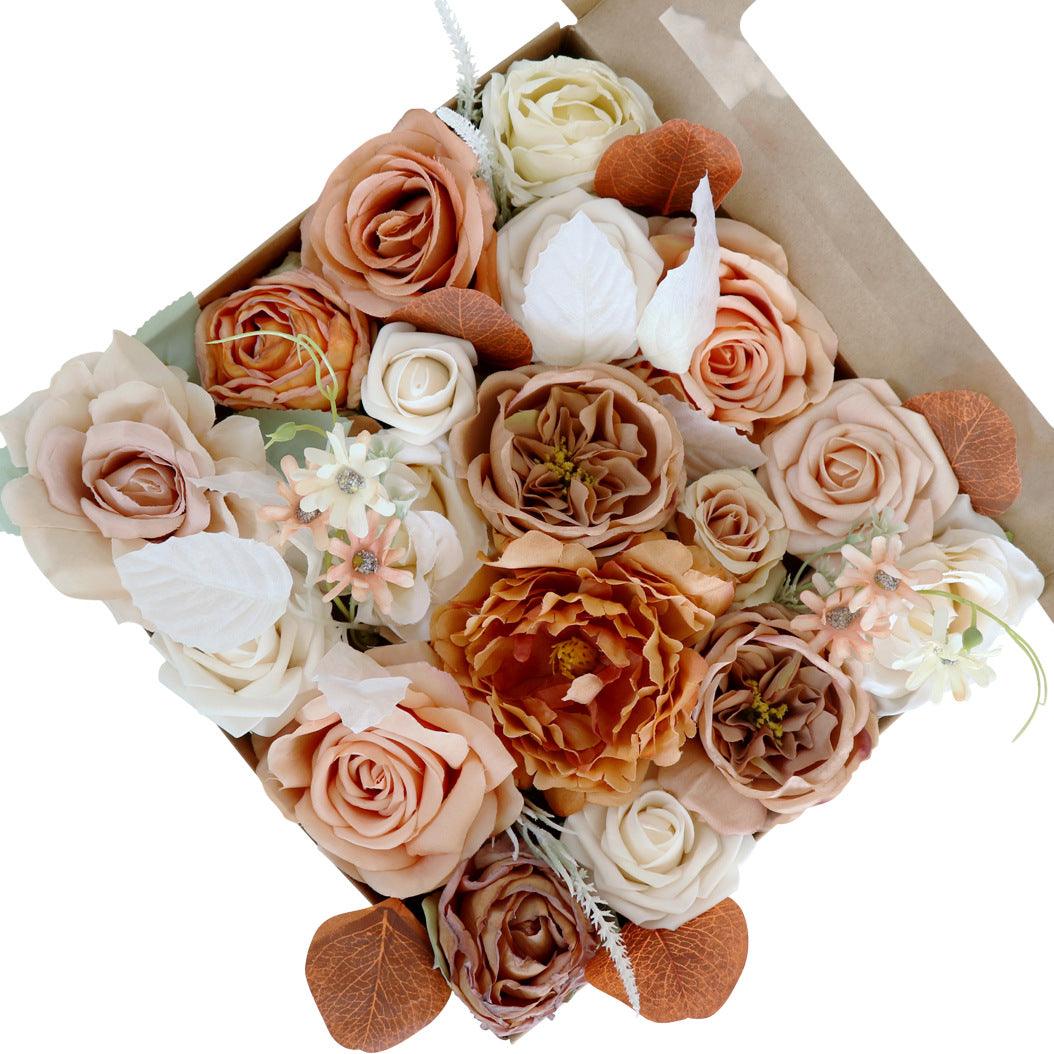 Simulation Rose Boxed Flowers Wedding Diy Bridal Bouquet Holiday Proposal Gift