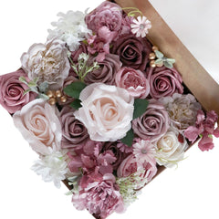 Simulation rose boxed flowers European wedding bridal bouquet DIY