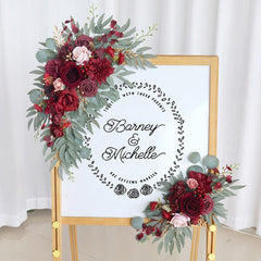 Simulated flower wedding welcome sign decoration corner flower props