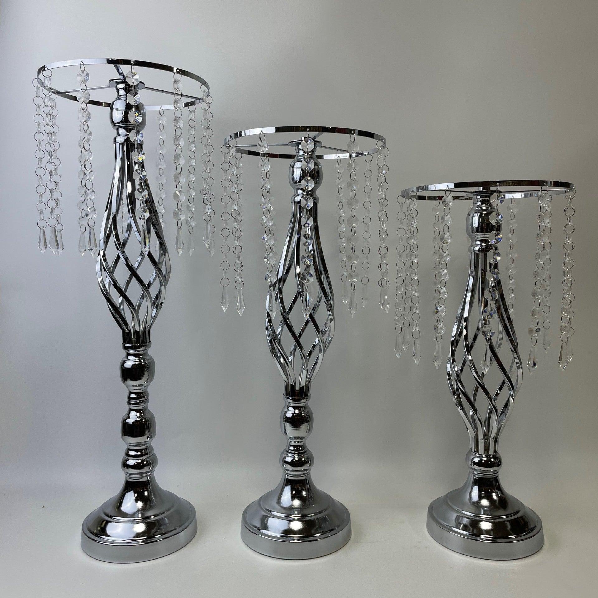 Metal Iron Art Crystal Acrylic Beaded Dining Table Decoration