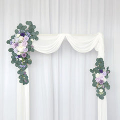 Purple Rose Wedding Arch Corner Flower Decor