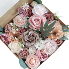 Simulation rose boxed flowers European wedding DIY bride hand bouquet wedding