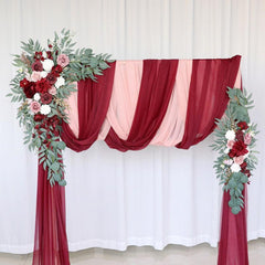 Claret Lotus Root pink Wedding Arch Hanging Corner Floral Decor