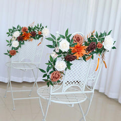 Simulated Huasen Series Outdoor Wedding Welcome Sign Corner Flower Chair Back Flower Decoration