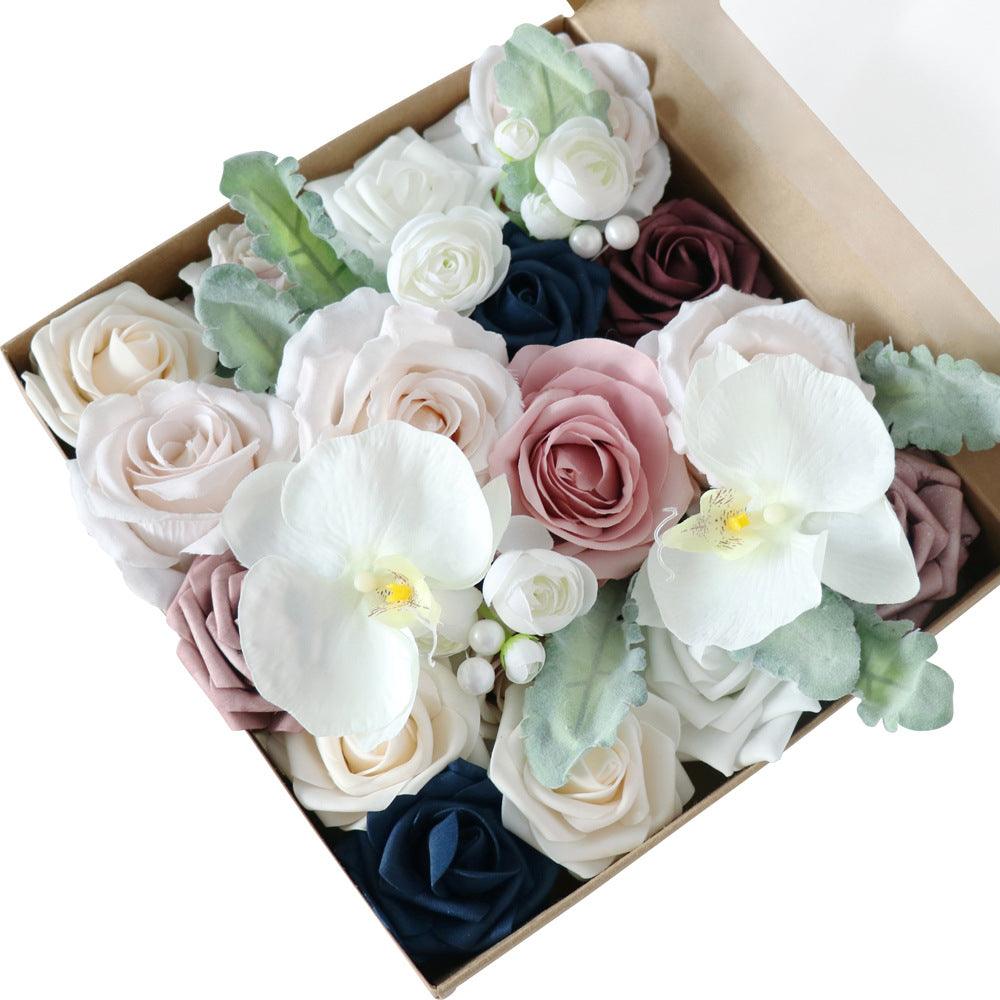 Simulation Flowers Boxed Flowers Mori Wedding Handmade Gift Box Flowers Diy Holiday Home