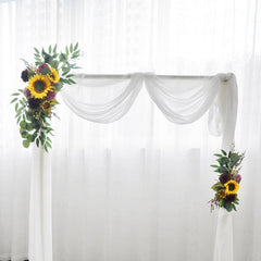 Sunflowers Rustic Wedding Arch Hanging Corner Floral Decor