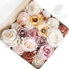 European Style Wedding Handmade Gift Gift Flower Box Simulation Flowers Boxed Flowers Diy Home Bouquet