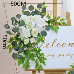 Wedding simulation welcome decoration triangle flower(Excluding bracket and indicator board)