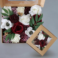 Boxed Flowers European Wedding Birthday Party Simulation Flower Gift Box Wedding Diy Bridal Hand Flower