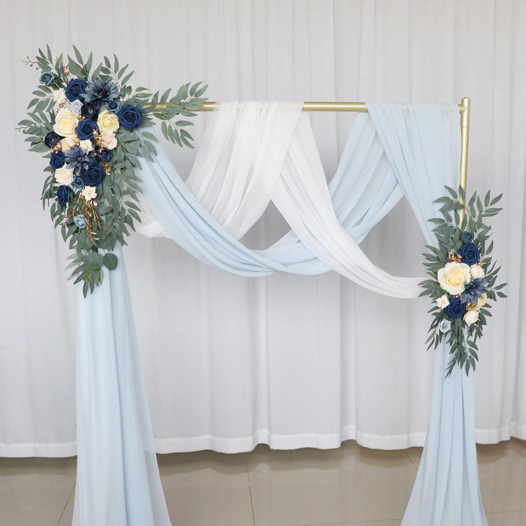 Yellow Purple Color Greenery Wedding Hanging Corner Floral Decor