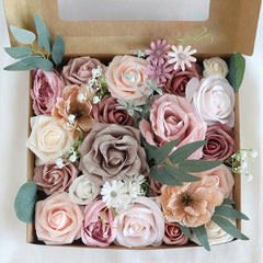 Simulation rose boxed flowers European wedding DIY bride hand bouquet wedding