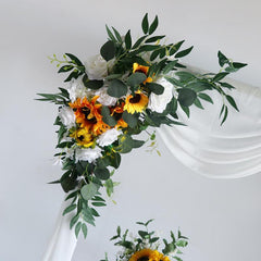 Simulation Sunflower Wedding Hanging Corner Floral Decor