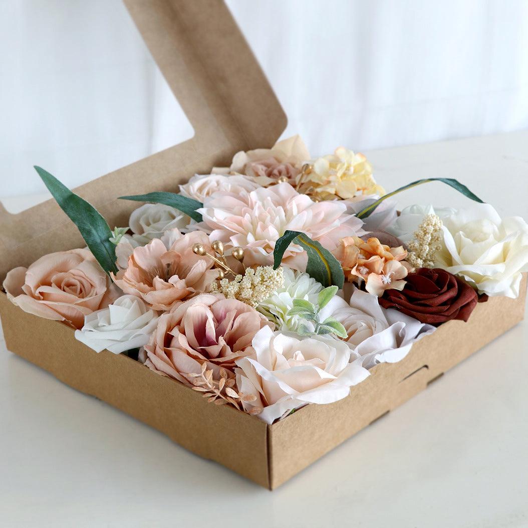 New simulation rose boxed flowers wedding birthday party companion gift flower box