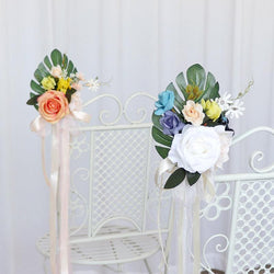 Simulated flower chair back flower wedding bouquet decoration