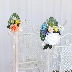 Simulated flower chair back flower wedding bouquet decoration