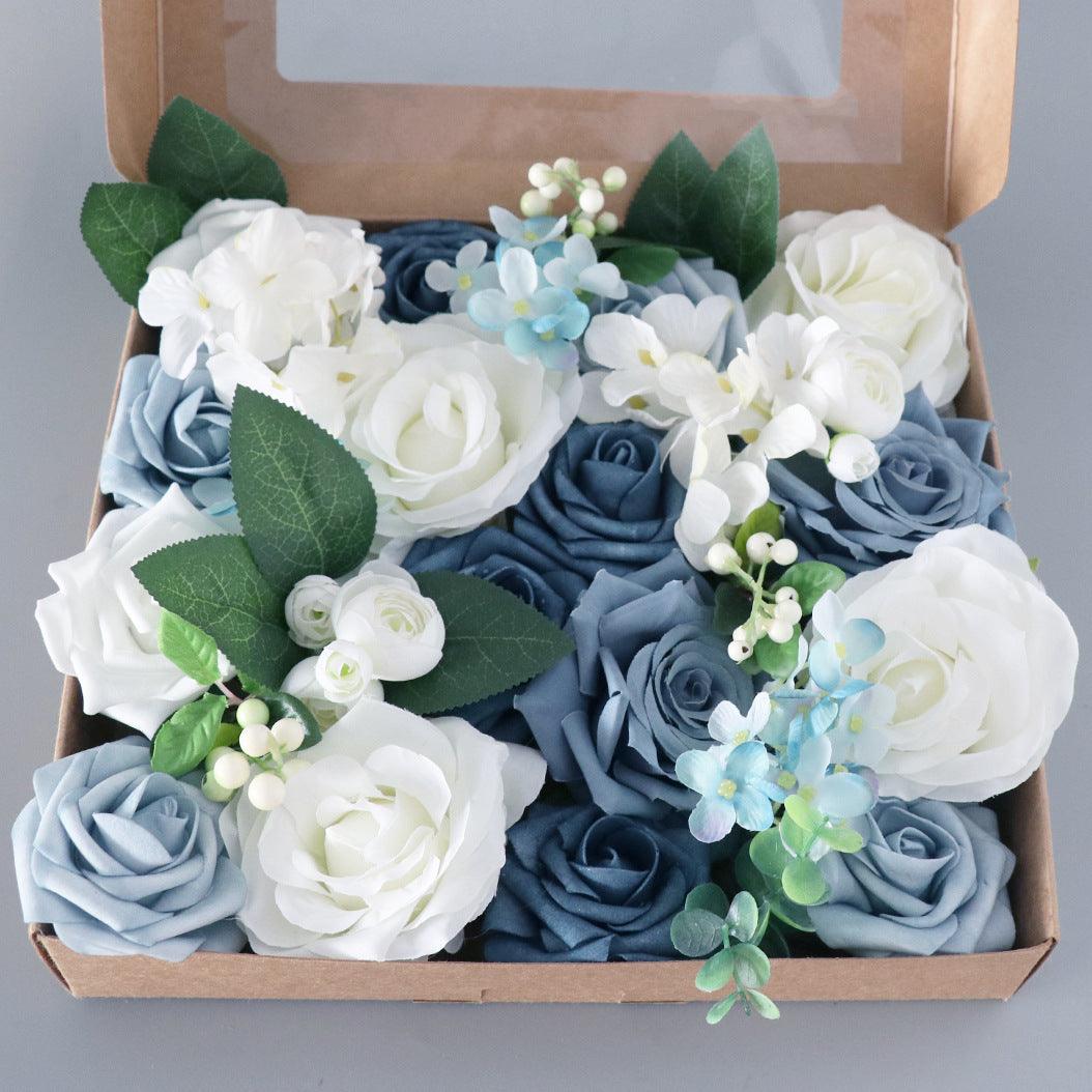 European wedding simulation boxed flowers bridal hand bouquet wedding companion gift