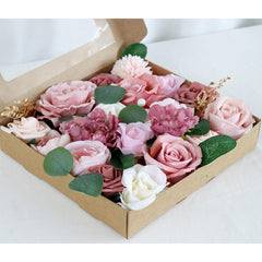 Simulation Rose Boxed Flowers Wedding Diy Bridal Bouquet Valentine's Day Birthday Gift