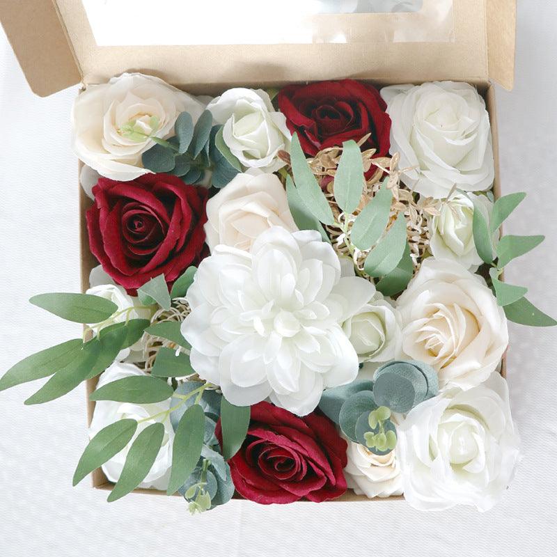 Simulation Flowers Boxed Flowers Western Wedding Bridal Bouquet Birthday Party Gift