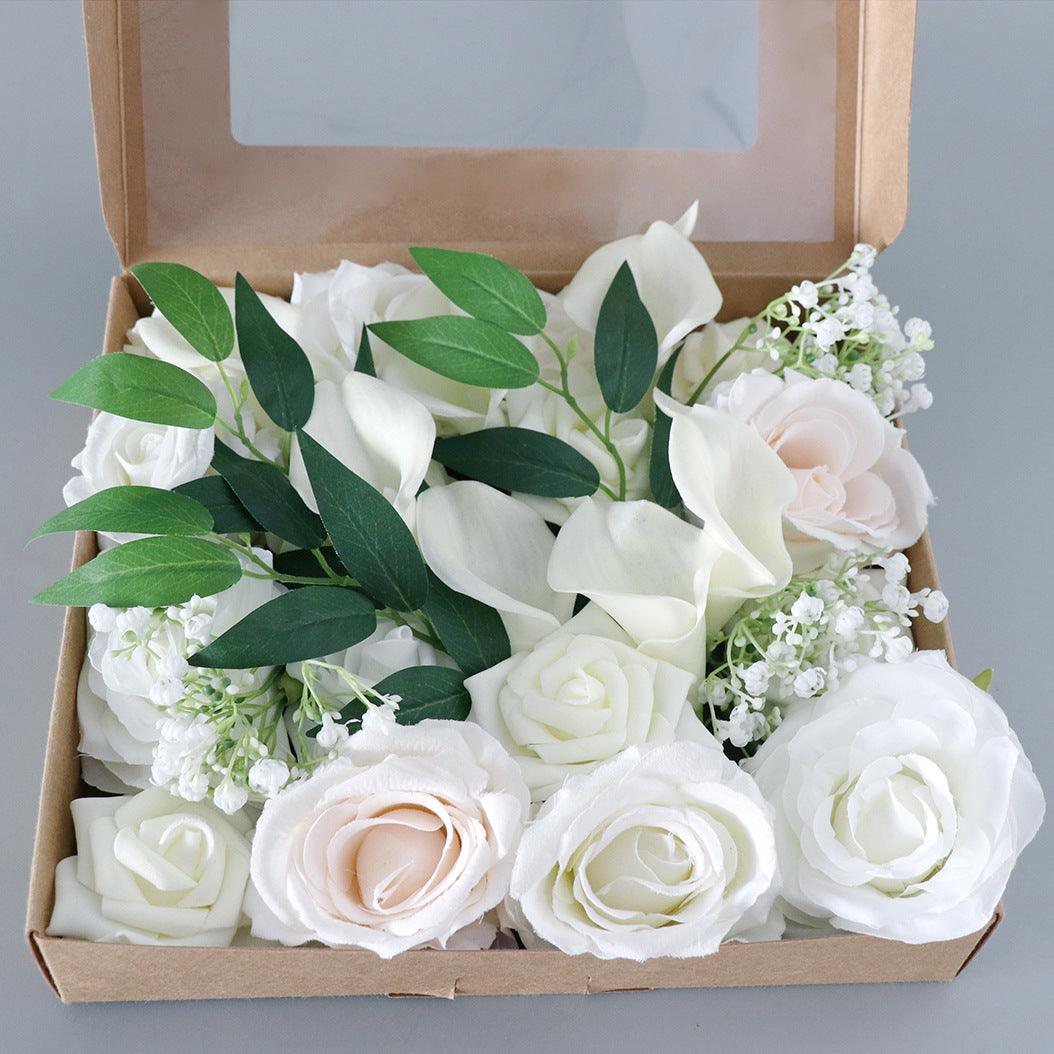 Simulation Boxed Flowers PU Calla Lily Gift Flower Box Diy Wedding Bridal Hand Flower