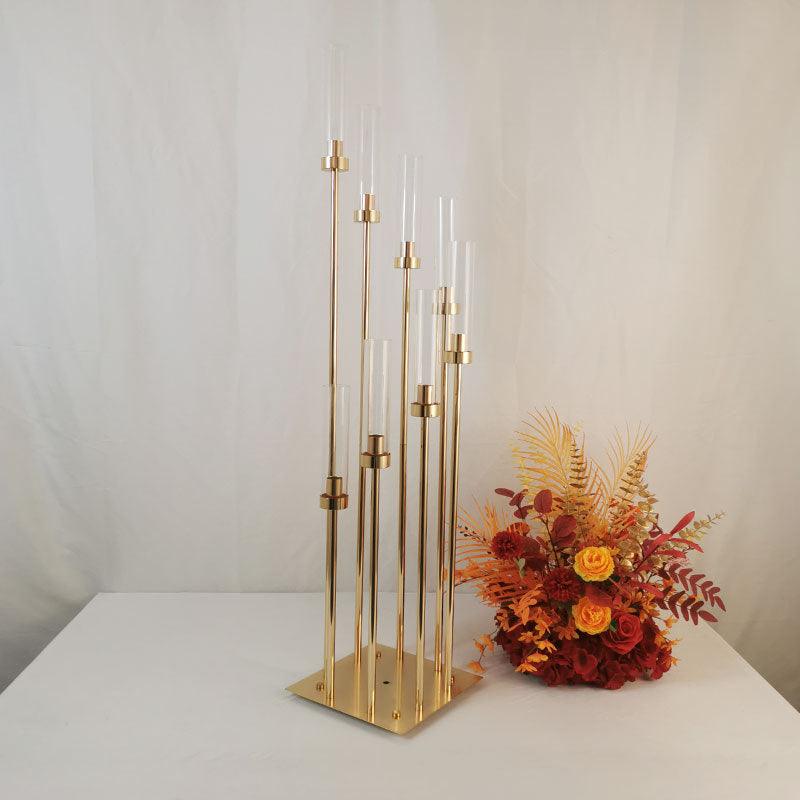 Iron plated gold candlestick wedding candlestick props