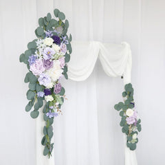 Purple Rose Wedding Arch Corner Flower Decor