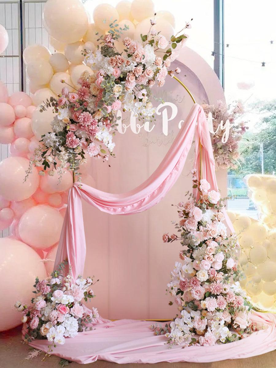 Pink Rose Wall Hanging Wedding Background Floral Arch