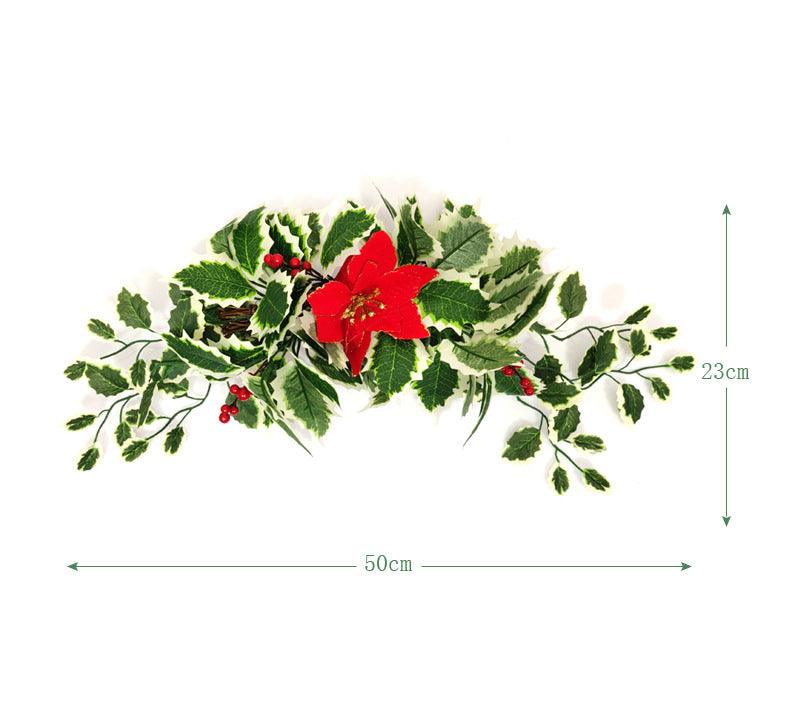 Christmas Party Hanging Red Fruit Pine Needle Simulation Door Decoration Fascia Christmas Decoration