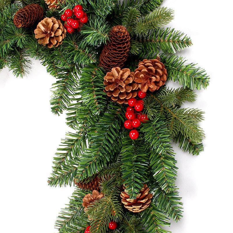 Mixed Wreaths Window Door Hangings Matching Rattan Wreath Decorations Decorative Christmas Flowers - Uflower