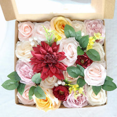 Europe and the United States wedding birthday party gift flower box simulation flowers boxed flowers Diy home bouquet