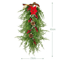 Simulation Christmas Door Decorations European and American Home Wall Decorations Greenery Pine Needle Christmas Hanging