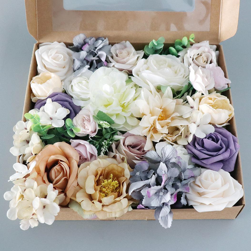 Simulation Boxed Flowers Valentine's Day Wedding Gift Flower Box Diy Bridal Bouquet