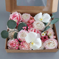 Simulation Boxed Flowers European Wedding Bridal Bouquet Diy Birthday Valentine's Day Gift Flower Box