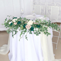 Dousha dark green table flower wedding decoration simulation flower banquet floral art