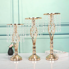 Metal Iron Art Crystal Acrylic Beaded Dining Table Decoration