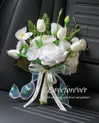 Wedding artificial flower bride colorful hand holder