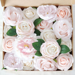 Simulation Boxed Flowers Wedding Birthday Valentine's Day Party Favour Box Flower Head with Rod Diy