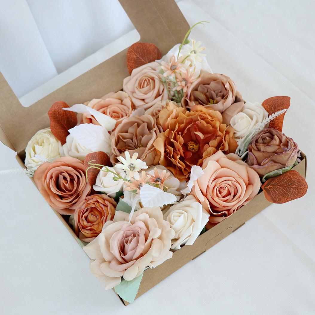 Simulation Rose Boxed Flowers Wedding Diy Bridal Bouquet Holiday Proposal Gift