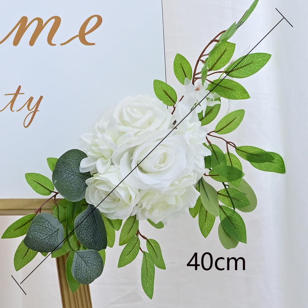 Wedding simulation welcome decoration triangle flower(Excluding bracket and indicator board)