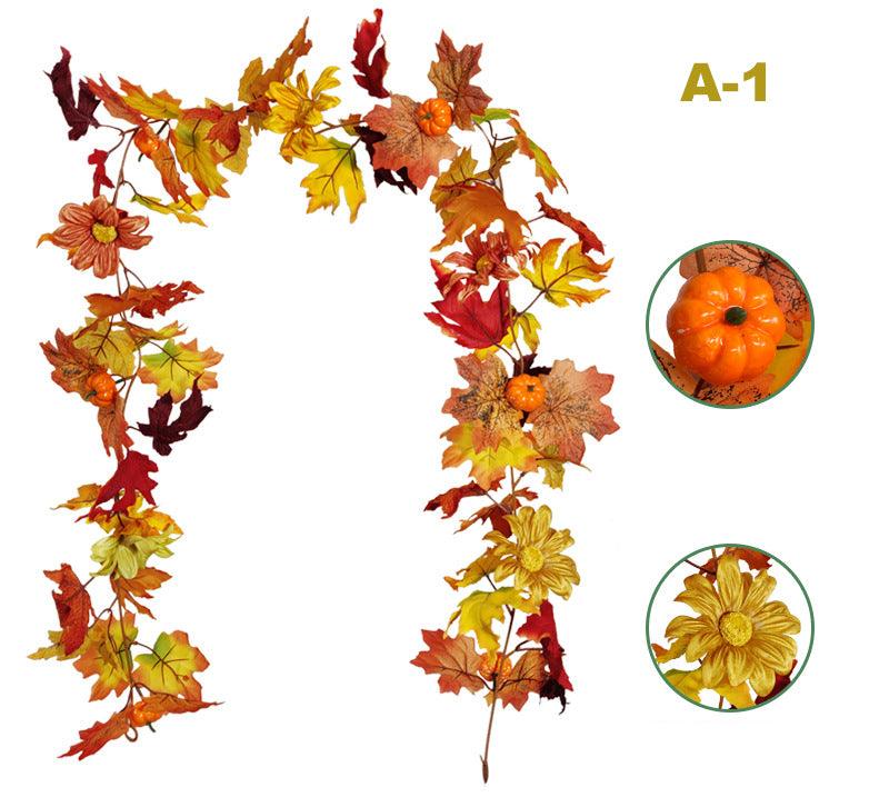 Halloween simulation sunflower maple leaf vine