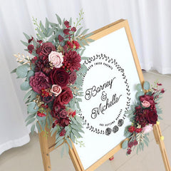 Simulated flower wedding welcome sign decoration corner flower props