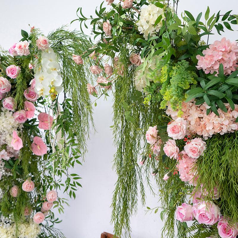 Wedding Green Strip Party Background Flower Arch Decoration