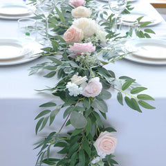 Wedding Stripe Pink Champagne Table Flower Forest Outdoor Simulation Vine Decoration