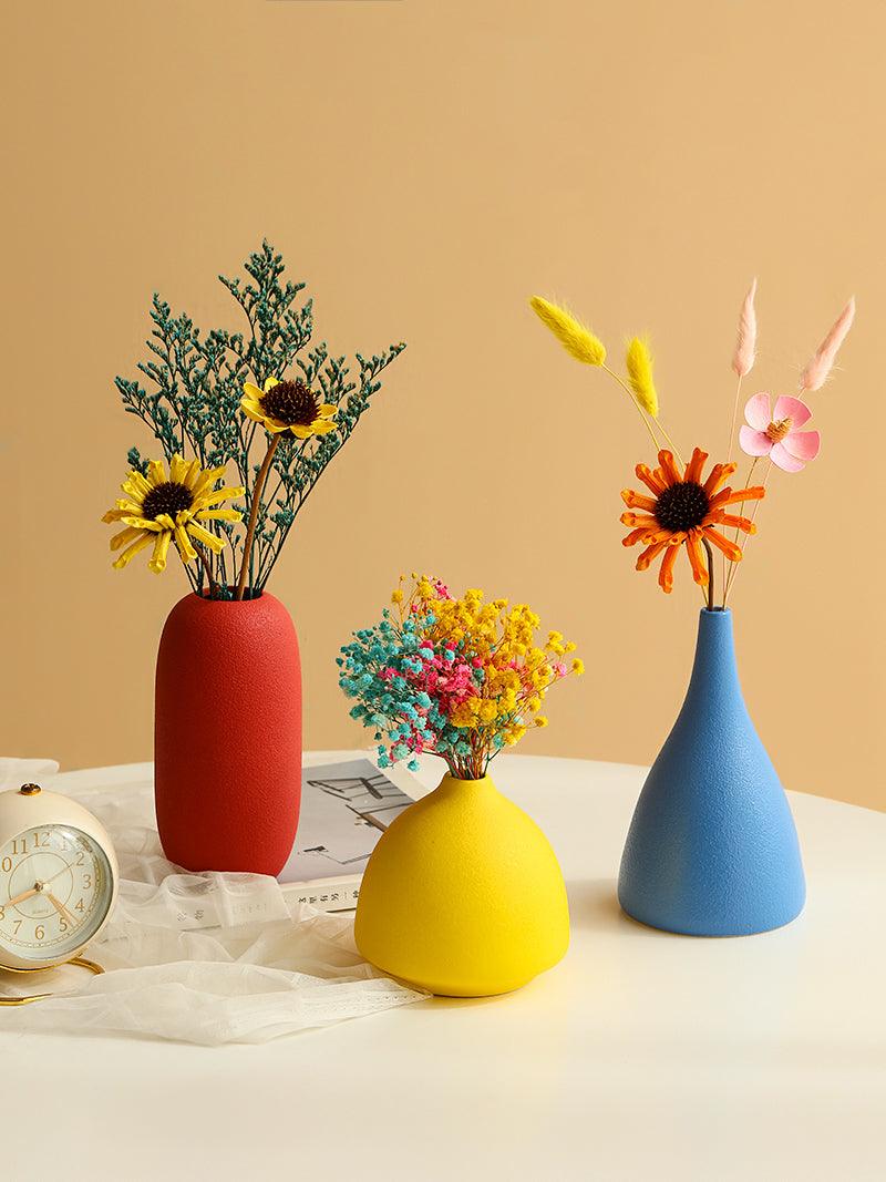 Air-dried flower bouquet living room arrangement ceramic vase flower arrangement