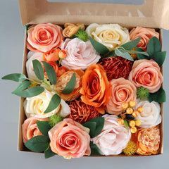 Simulation Silk Flowers Boxed Flowers Wedding Valentine's Day Diy Hand Bouquet Birthday Gift Box Flowers