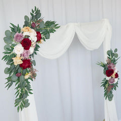 Light Champagne Wedding Arch Hanging Corner Floral Decor