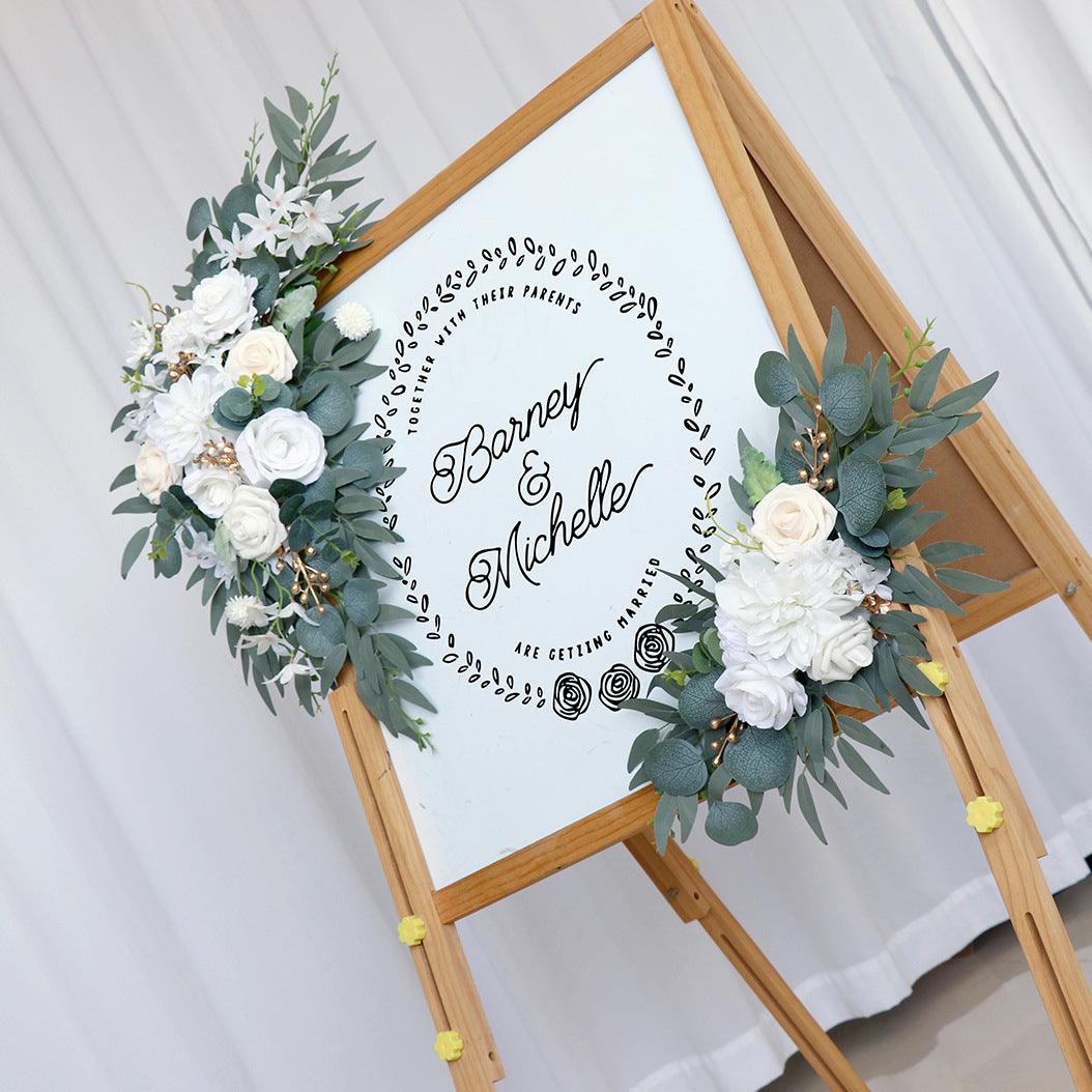 Wedding Arch Flower Simulation Rose Welcome Sign Wedding Party