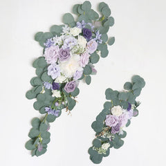 Purple Rose Wedding Arch Corner Flower Decor