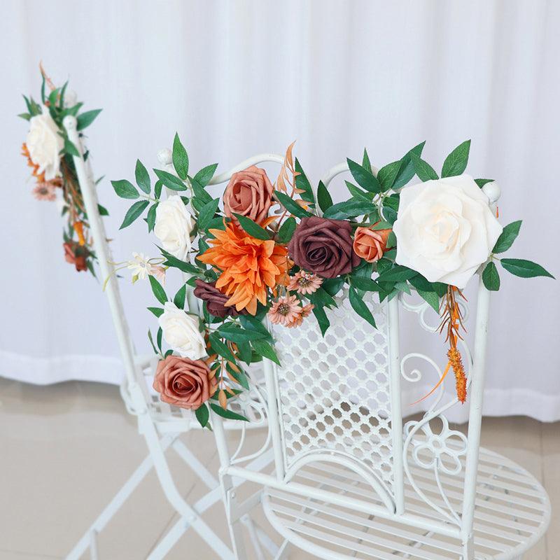 Simulated Huasen Series Outdoor Wedding Welcome Sign Corner Flower Chair Back Flower Decoration