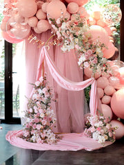 Pink Rose Wall Hanging Wedding Background Floral Arch